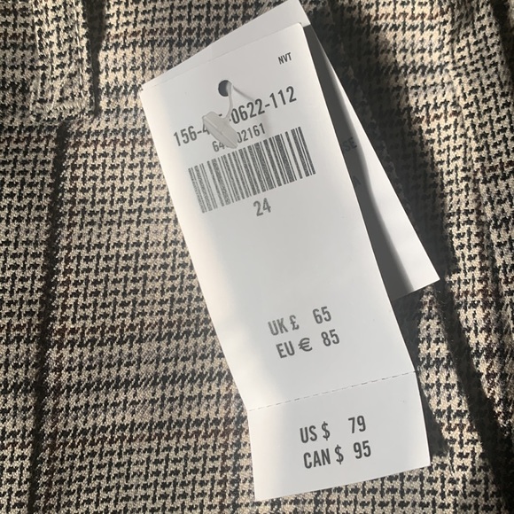 Abercrombie & Fitch The Skinny Ultra High Rise Pants Slit Bootcut Flare Plaid - Picture 5 of 6